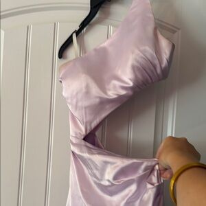 Amazon One-Shoulder Pink Prom Dress